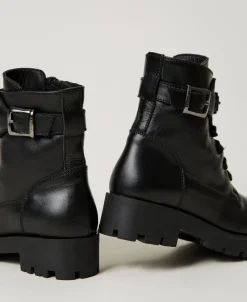 Baby-Stiefelette Aus Leder Mit Riemen