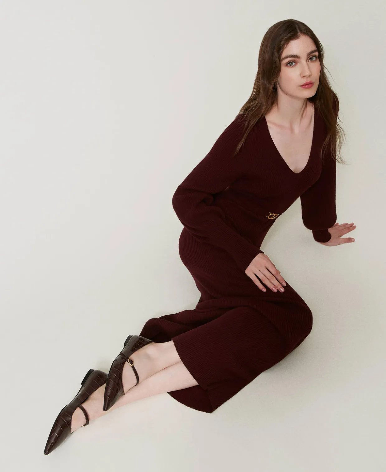 Ballerina Mit Krokoprägung