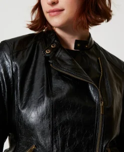 Bikerjacke Aus Lederimitat Mit Reißverschlüssen