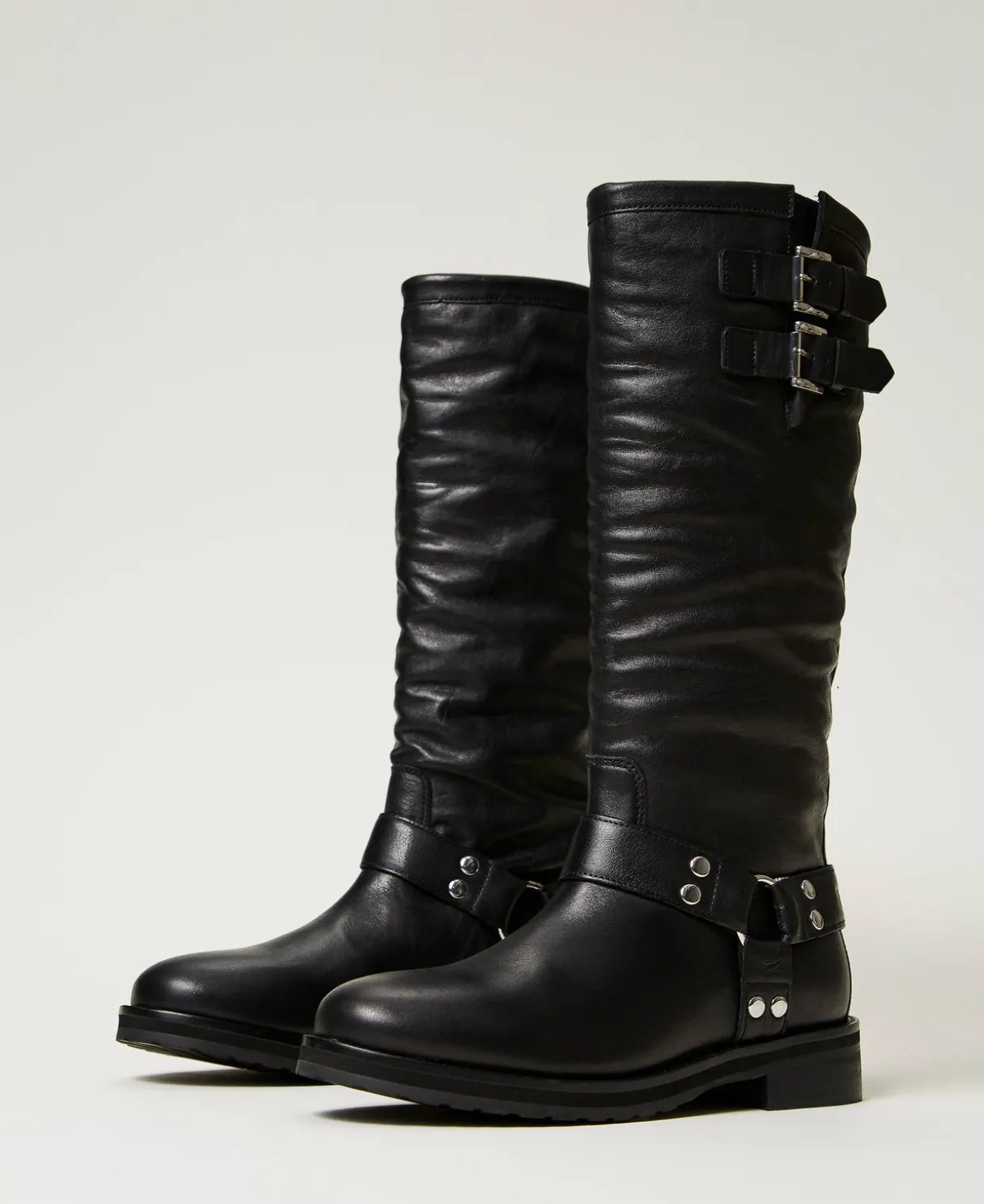 Bikerstiefel „Darcy“ Aus Leder Mit Riemen