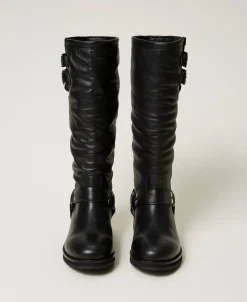 Bikerstiefel „Darcy“ Aus Leder Mit Riemen