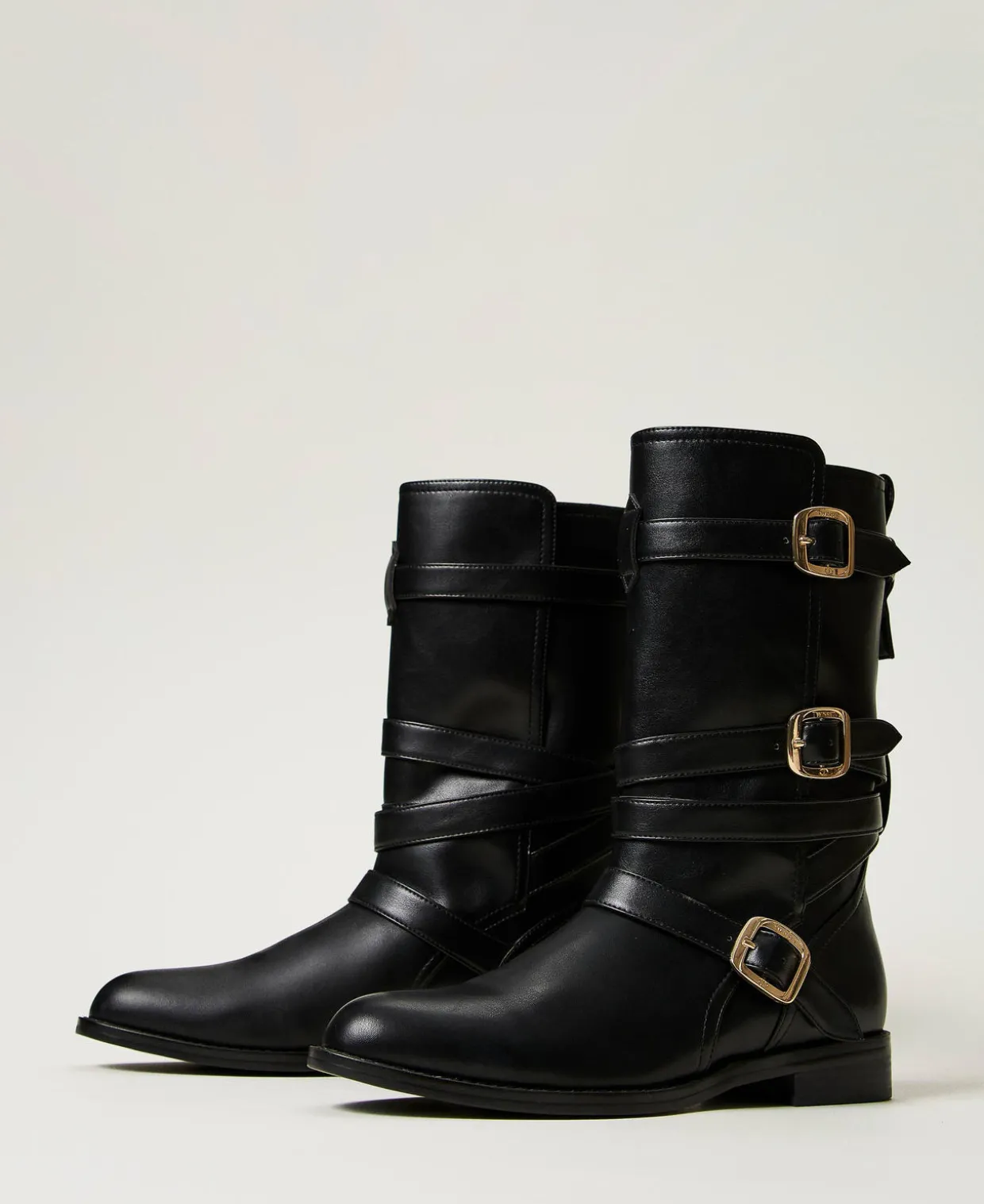 Bikerstiefel Mit Riemen