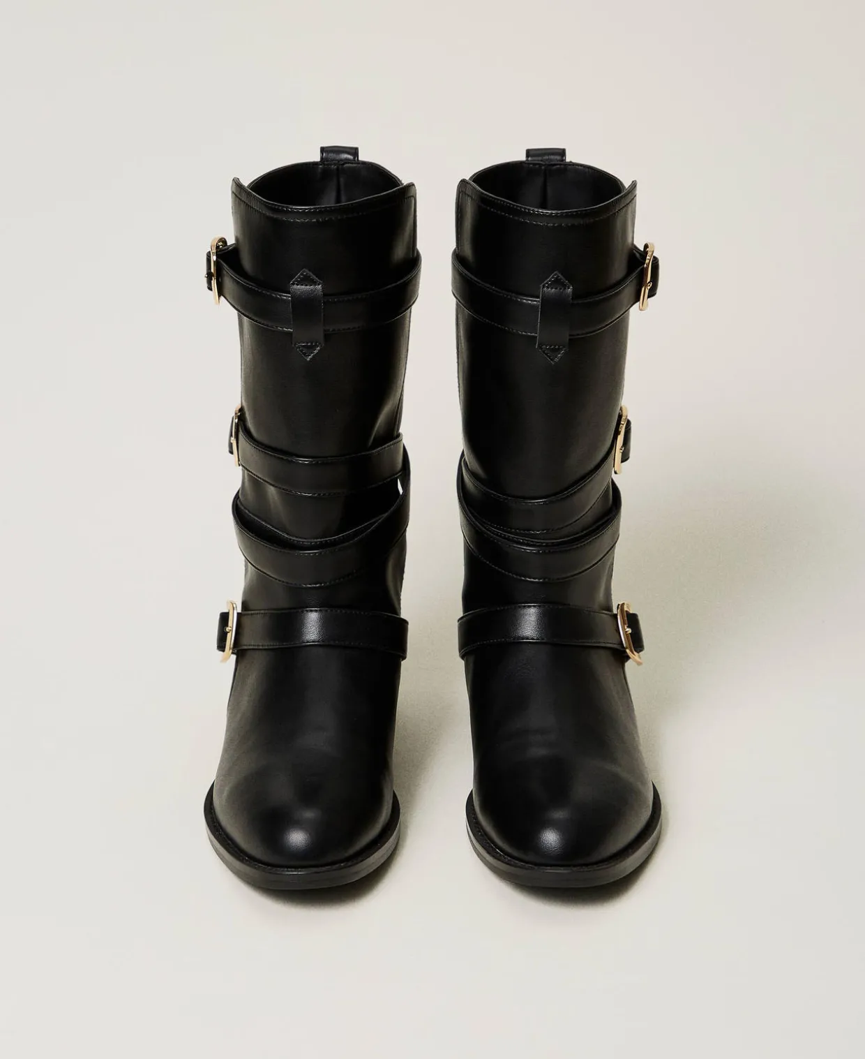 Bikerstiefel Mit Riemen