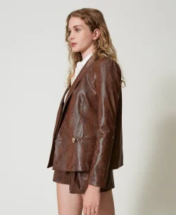 Blazer Aus Eidechsenlederimitat