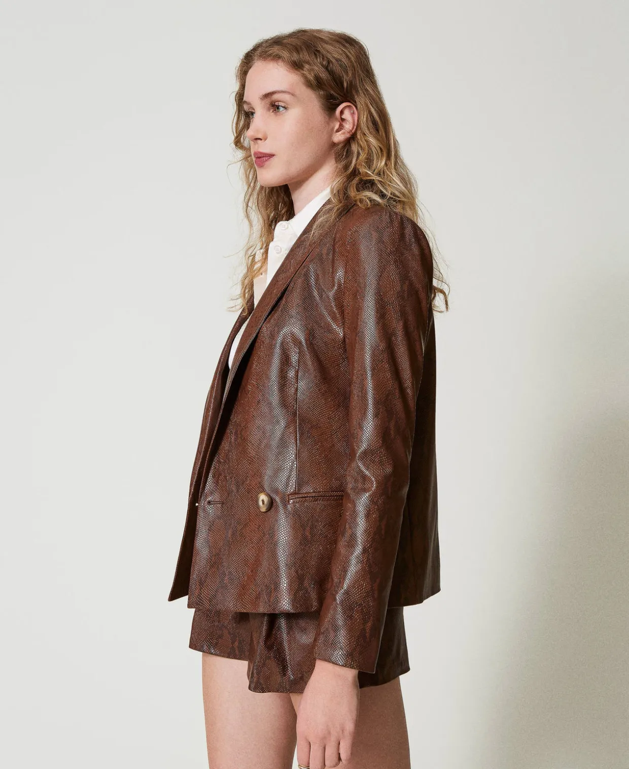 Blazer Aus Eidechsenlederimitat