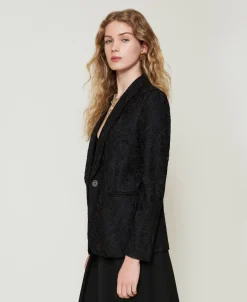 Blazer Aus Makrameespitze