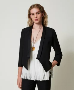 Blazer Aus Serge Aus Wollmischung