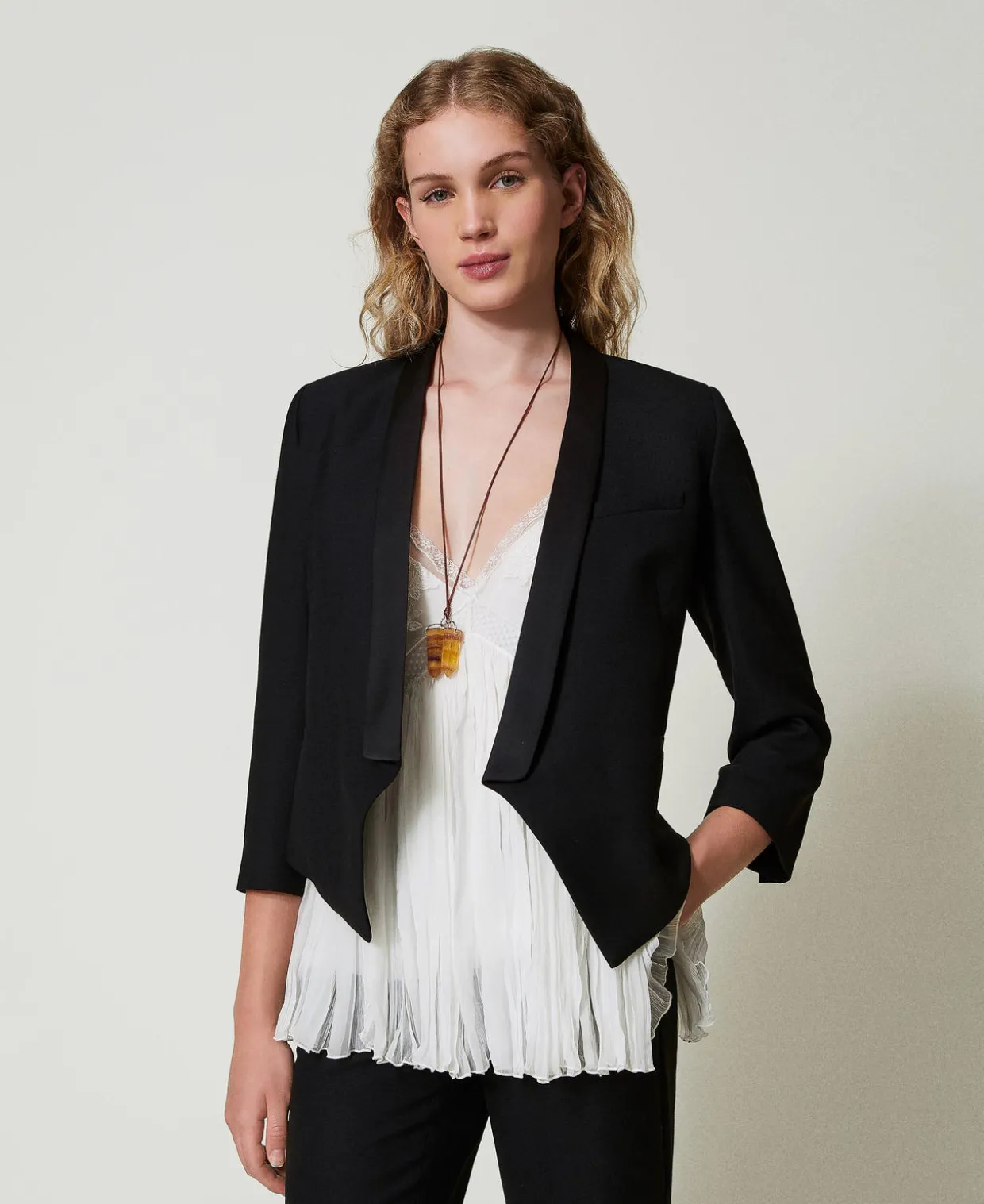 Blazer Aus Serge Aus Wollmischung