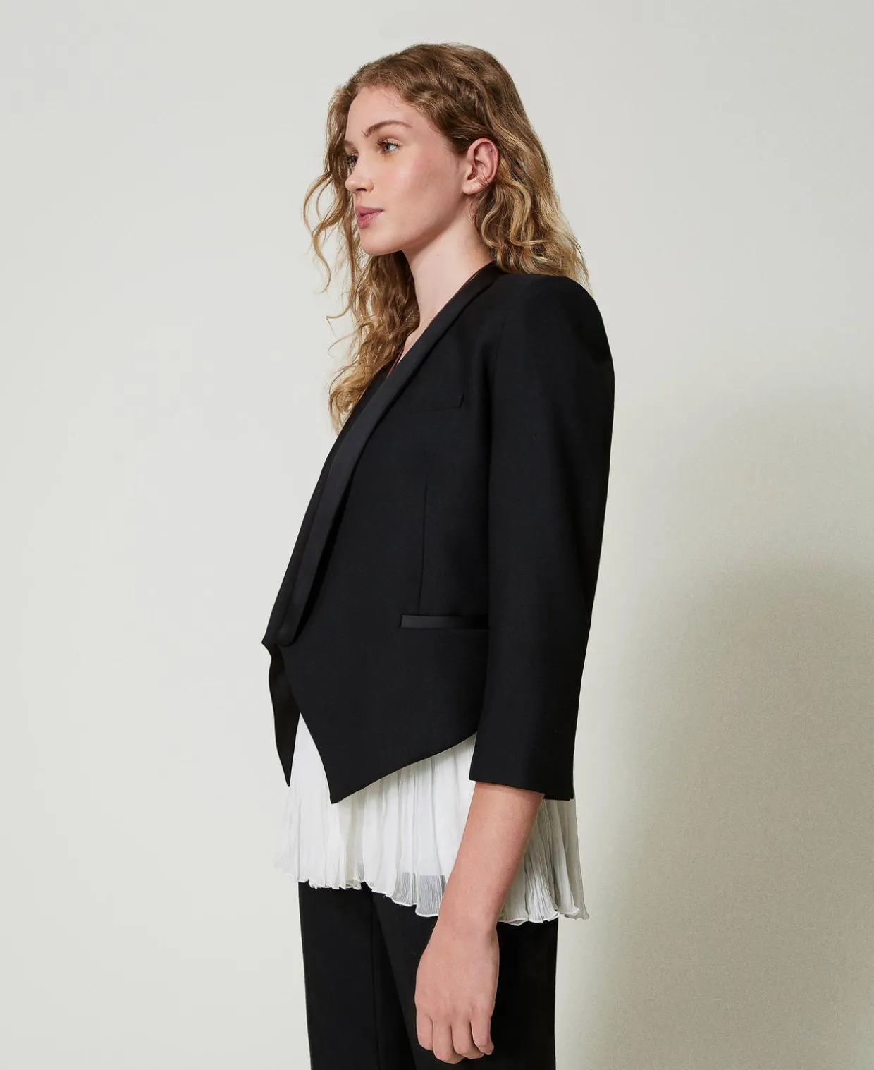 Blazer Aus Serge Aus Wollmischung