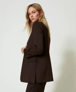 Blazer Aus Stretchwolle