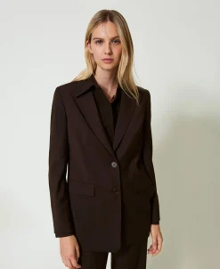 Blazer Aus Stretchwolle