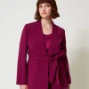 Blazer Mit Gürtel „Oval T“-Kettchen