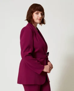 Blazer Mit Gürtel „Oval T“-Kettchen