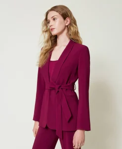 Blazer Mit Gürtel „Oval T“-Kettchen