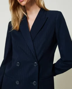 Blazer Mit Lurex-Nadelstreifen