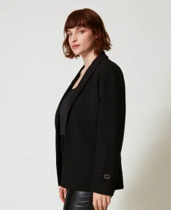Blazer Mit „Oval T“-Riegeln