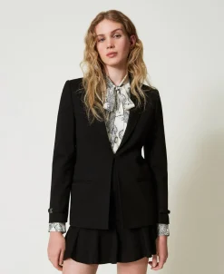 Blazer Mit „Oval T“-Riegeln