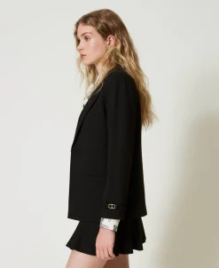 Blazer Mit „Oval T“-Riegeln