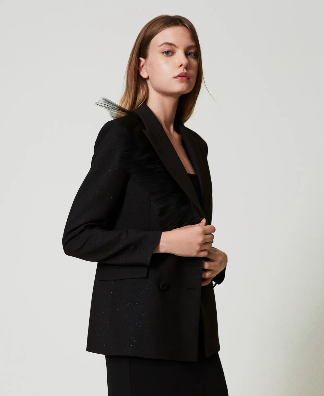 Blazer Mit Tüllvolant