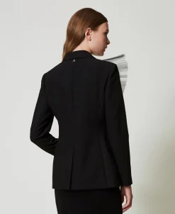 Blazer Mit Tüllvolant