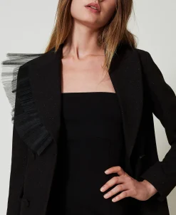 Blazer Mit Tüllvolant