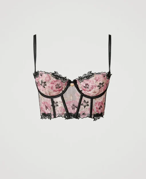 Bustier Aus Besticktem Tüll