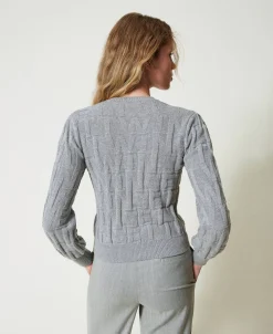 Cardigan Aus Baumwolle Und Kaschmir Mit Logos