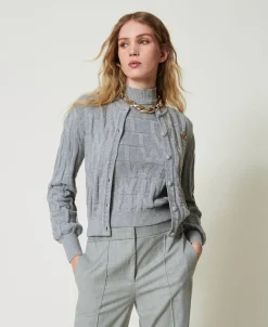 Cardigan Aus Baumwolle Und Kaschmir Mit Logos