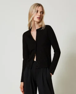 Cardigan Mit Strass Im Dégradé