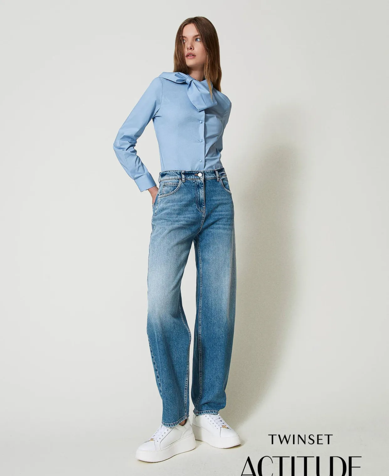 Carrot-Fit-Jeans Mit Fünf Taschen