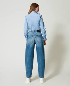 Carrot-Fit-Jeans Mit Fünf Taschen