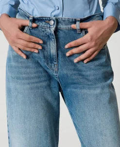 Carrot-Fit-Jeans Mit Fünf Taschen