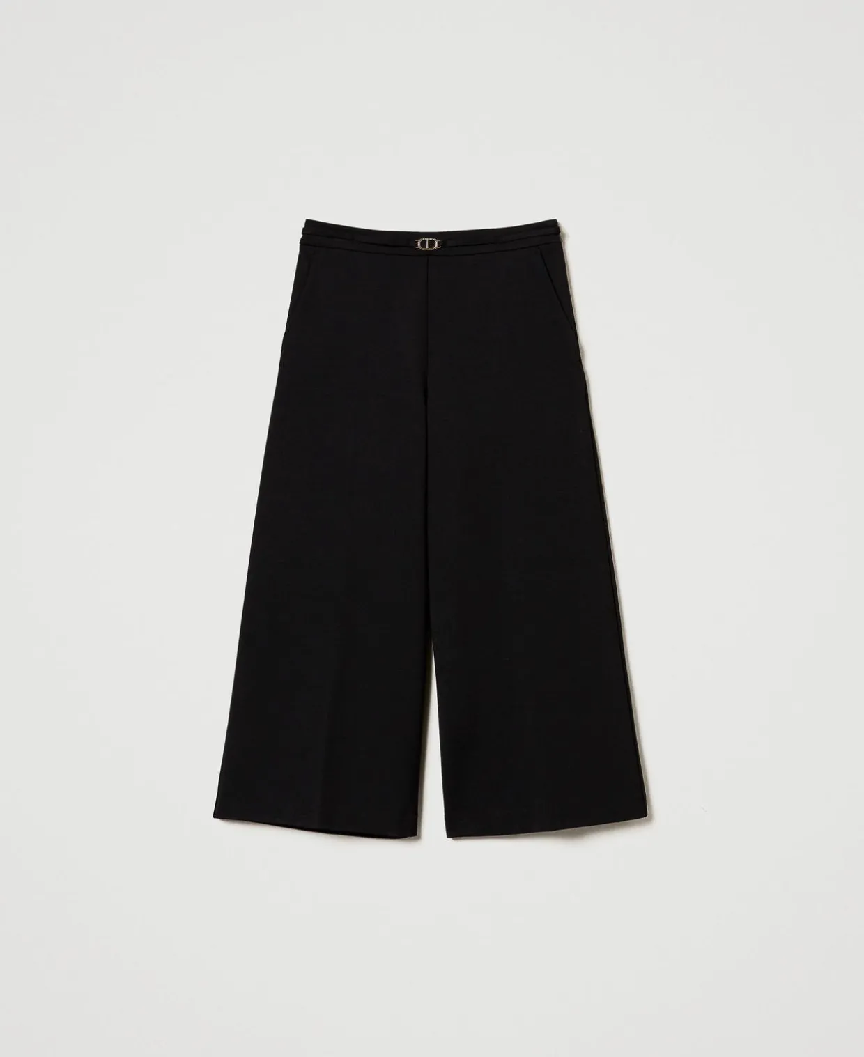 Cropped-Hose Mit „Oval T“-Gürtel