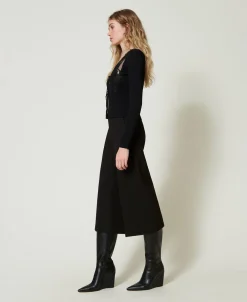 Cropped-Hose Mit „Oval T“-Gürtel