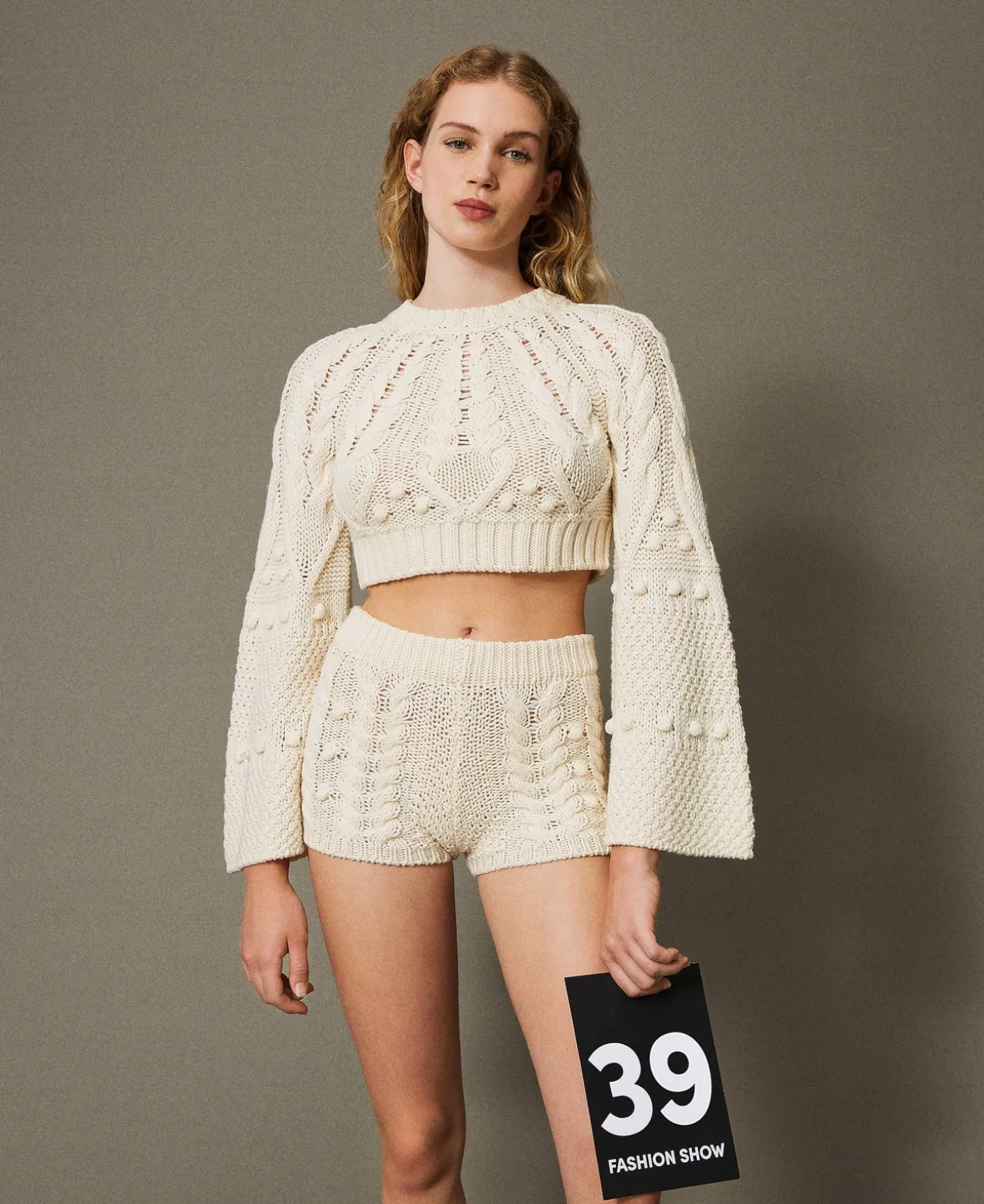 Cropped-Pullover Aus Wolle