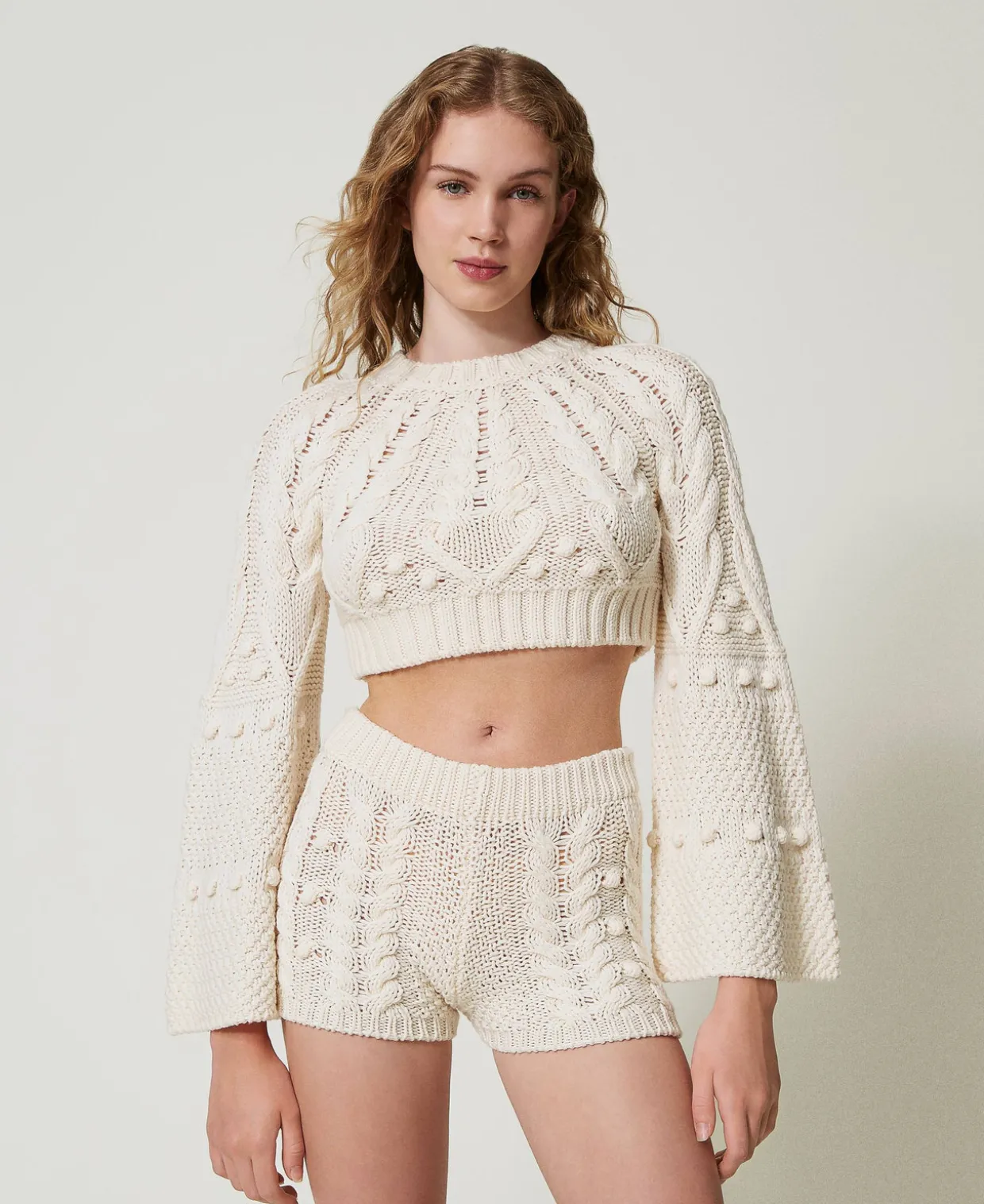 Cropped-Pullover Aus Wolle