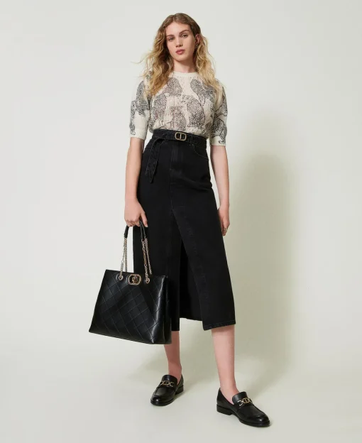 Cropped-Pullover Aus Wolle-Mohair-Mischung