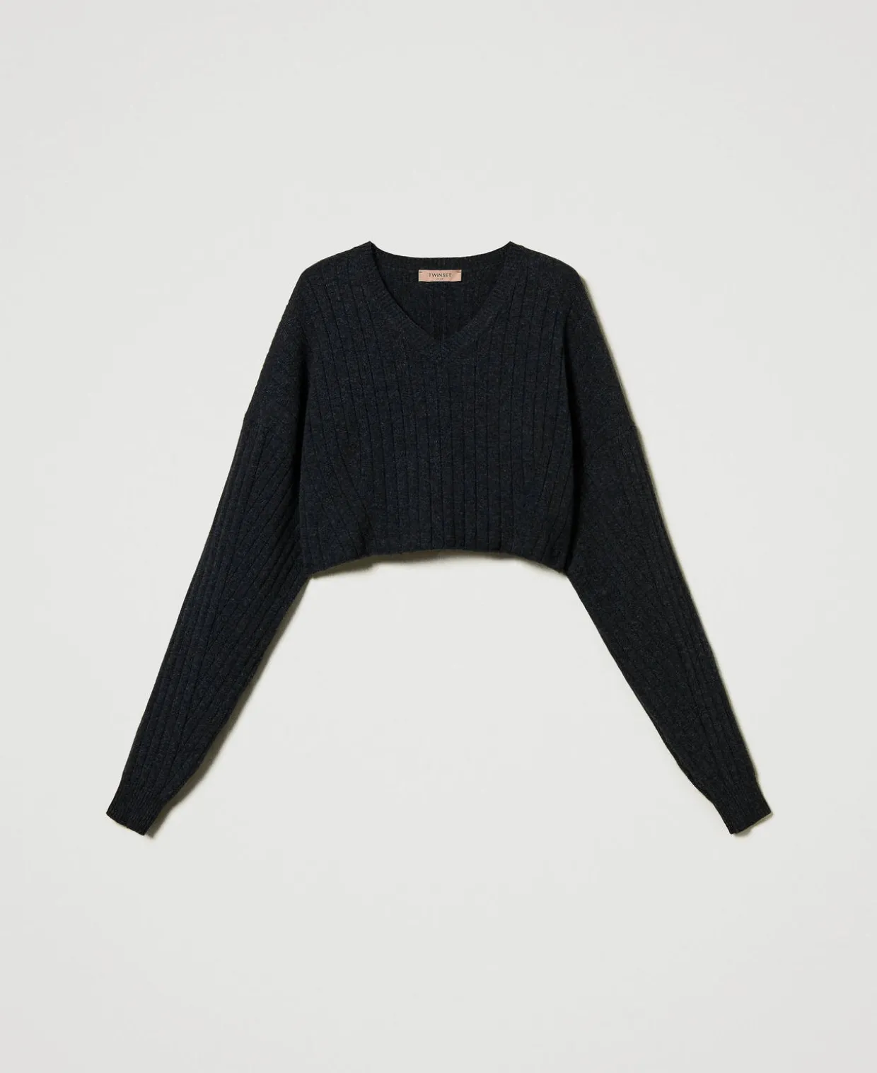 Cropped-Pullover Aus Wollmischung