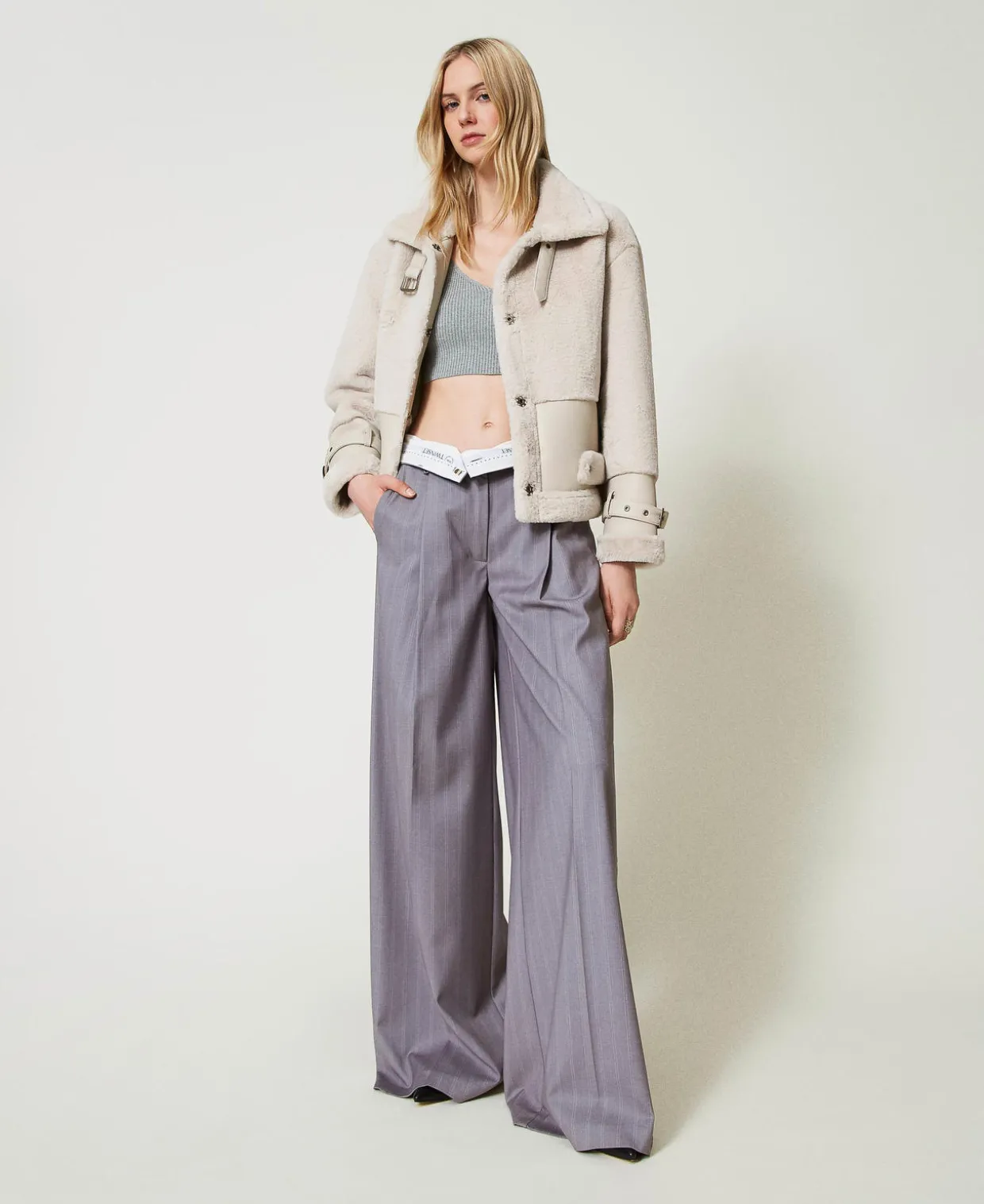 Crop-Top Aus Rippenstrick