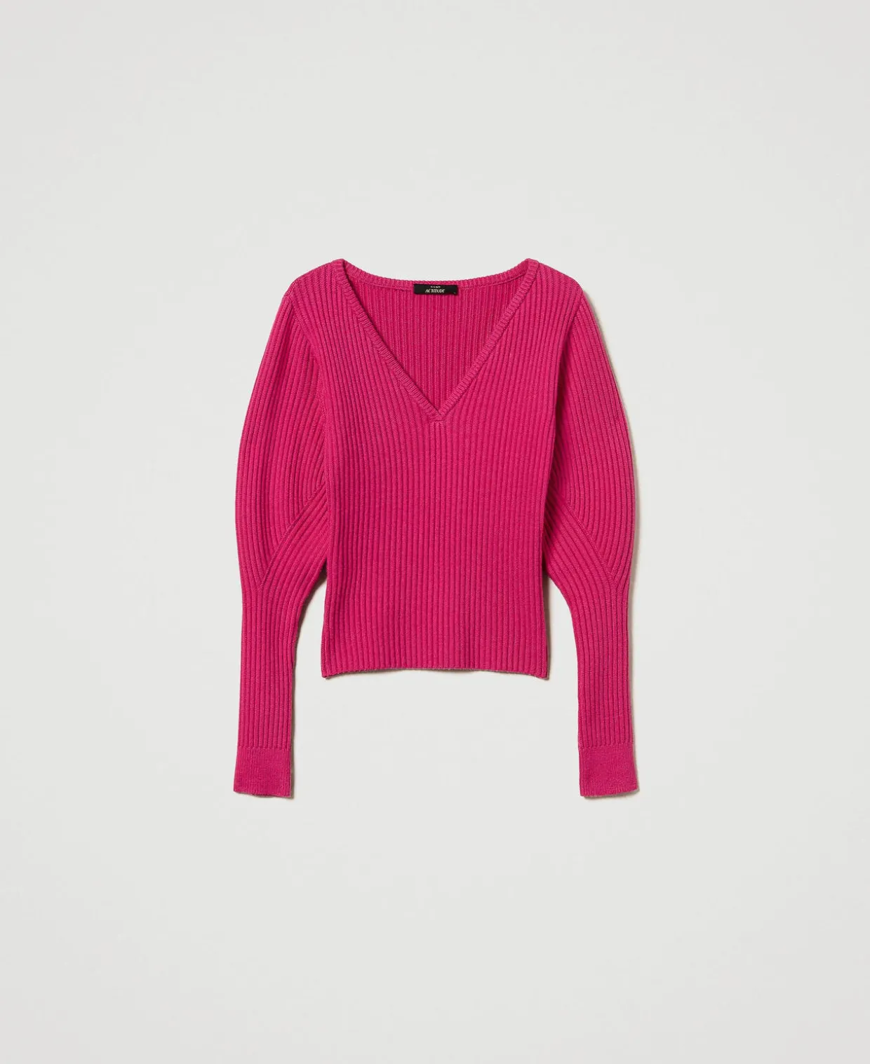 Figurbetonter Pullover Mit Rippenmuster