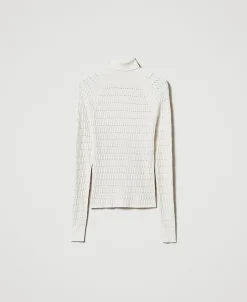 Figurbetonter Stehkragenpullover