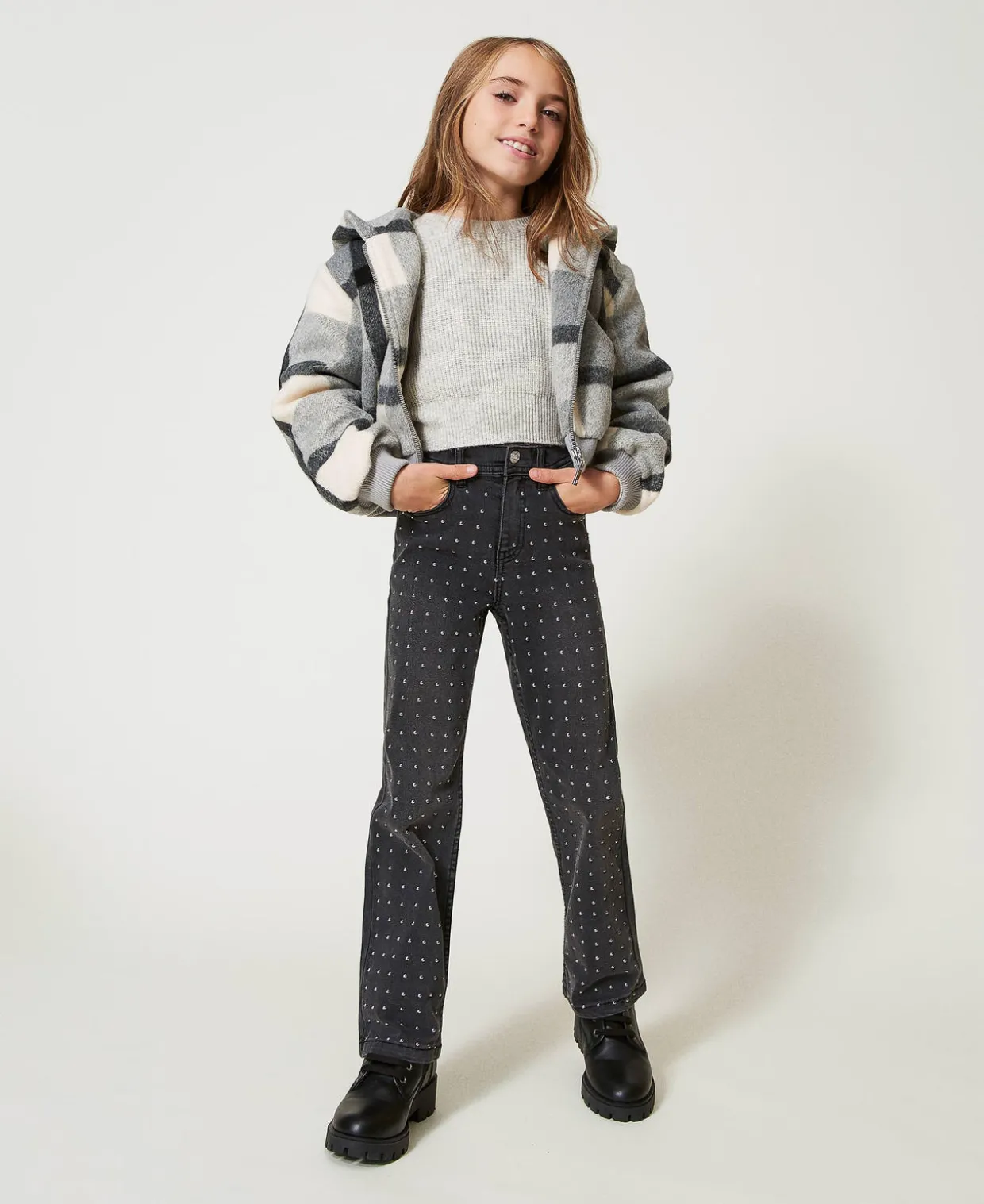 Five-Pocket-Jeans Mit Nieten