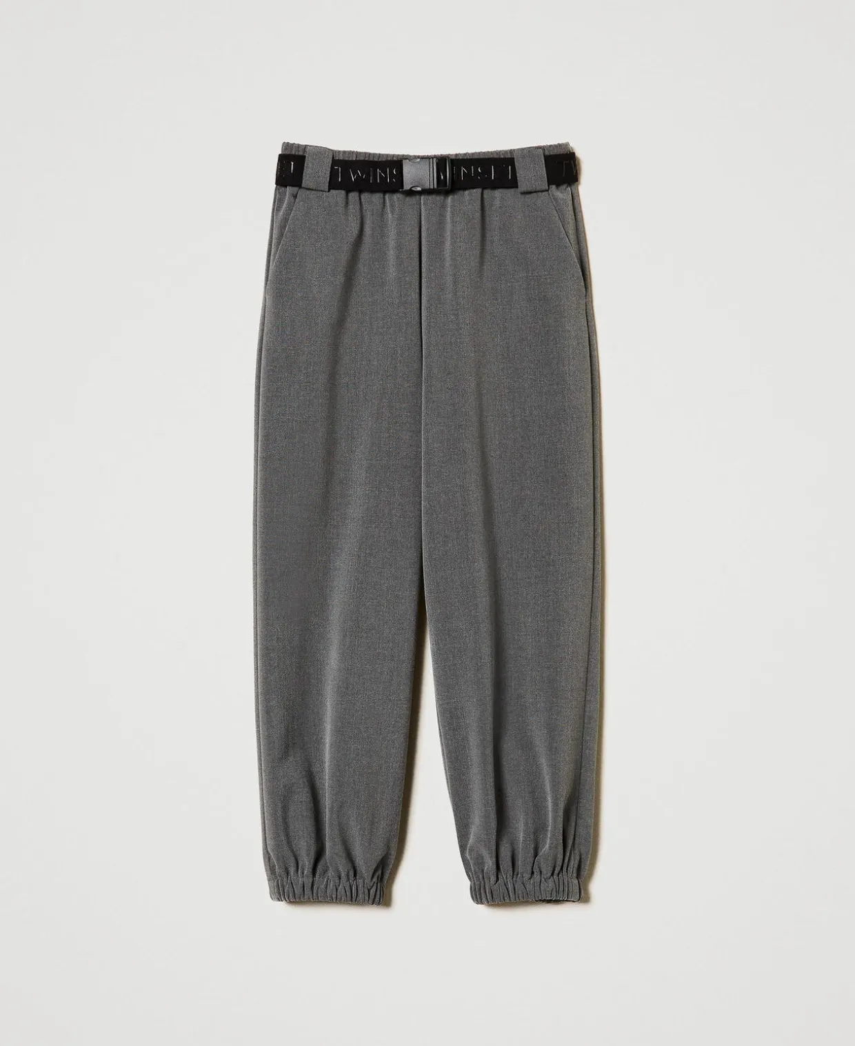 Flanell-Joggers Mit Gürtel