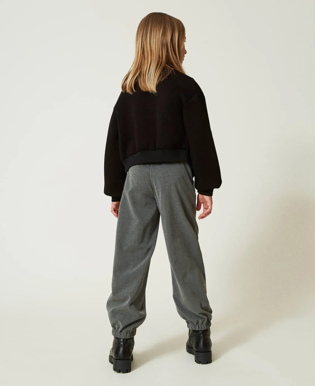 Flanell-Joggers Mit Gürtel