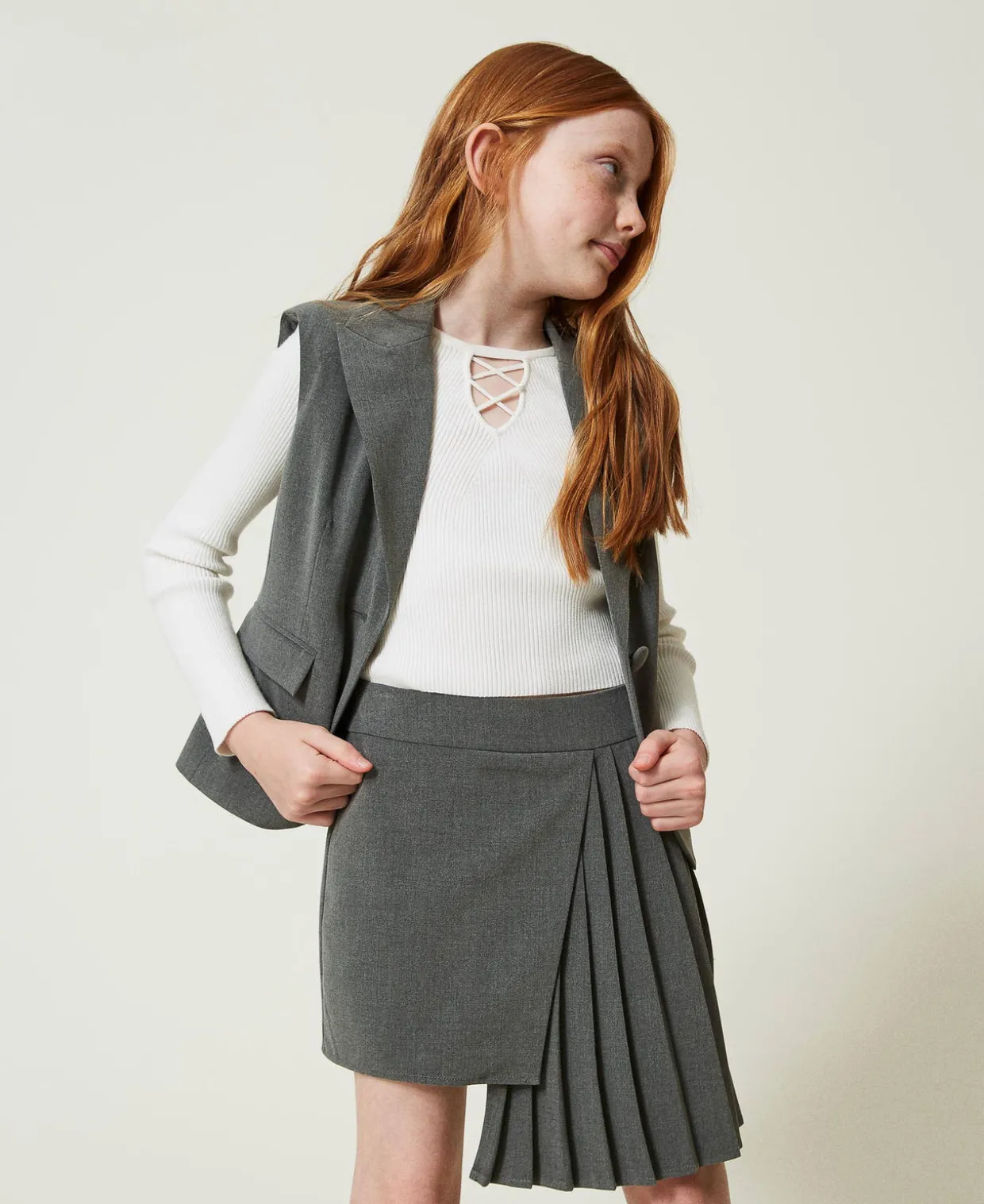 Flanellrock Mit Plissee