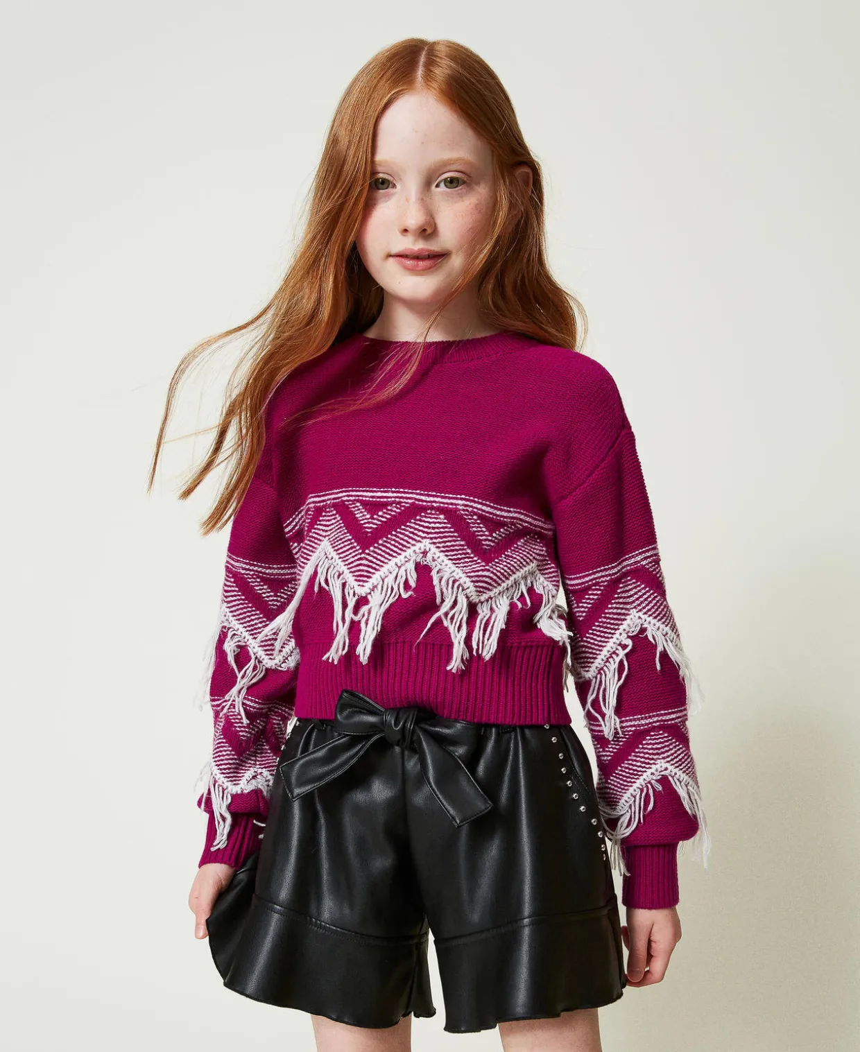 Flare-Shorts Mit Nieten