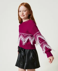 Flare-Shorts Mit Nieten