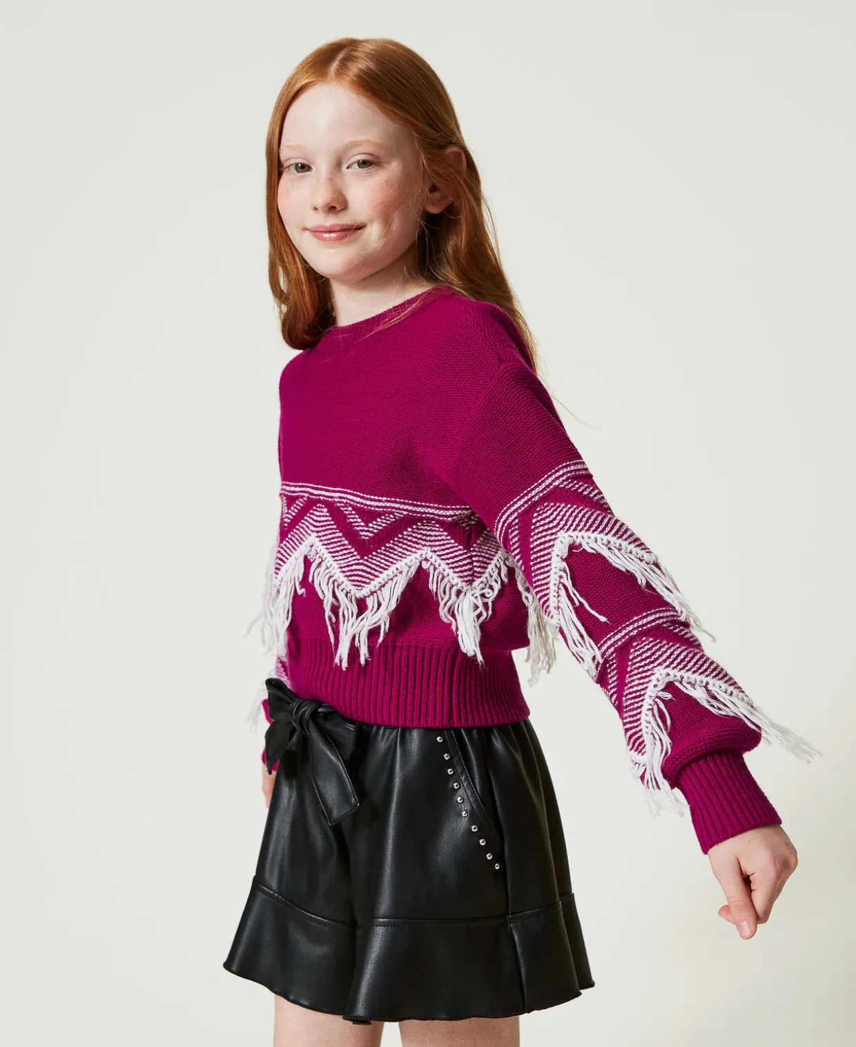 Flare-Shorts Mit Nieten