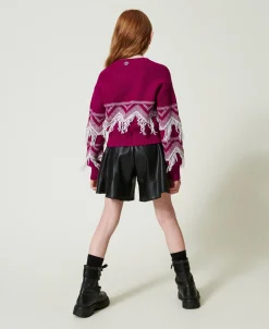 Flare-Shorts Mit Nieten