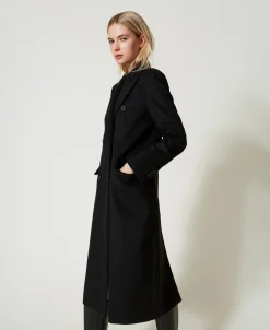 Geradliniger Mantel Aus Wollmischung